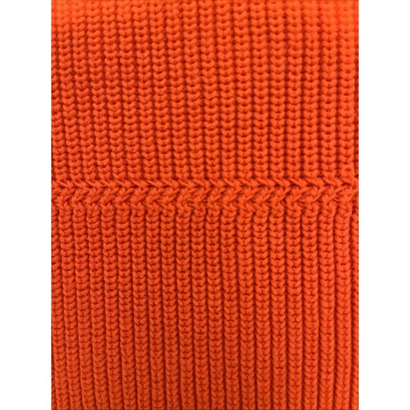 Talbots Sweater Women’s Size X Orange Plus‎ Knit 100% Prima Cotton Colorful Cozy - Picture 5 of 8